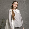 Famecoco范可儿荷叶领衬衫女秋灯笼袖甜美减龄衬衣F216BH019 商品缩略图1