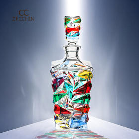 【ZECCHIN】意大利原产穆拉诺冰川系列手工玻璃威士忌酒壶900ml