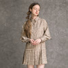 famecoco范可儿格子套装裙女秋学院风马甲百褶裙减龄两件套D216EA301 商品缩略图2