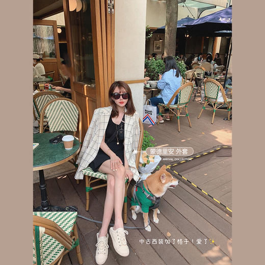 不退不换  今日特价 【金蘑菇菇 中古西装】vintage复古调调夏季薄款韩版网红休闲西服 商品图1