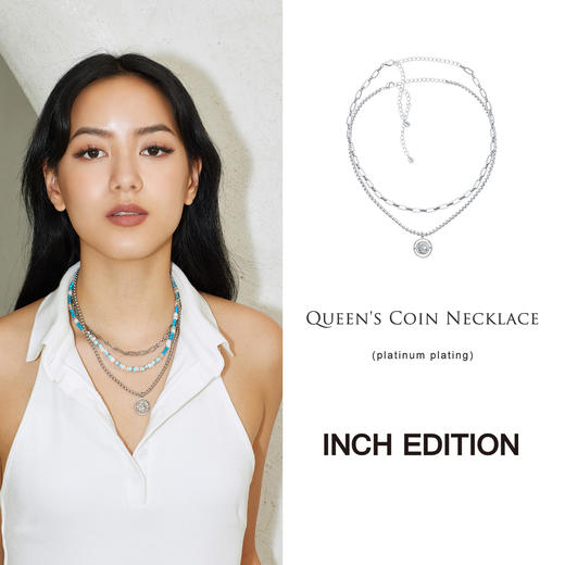 INBB030 大富翁-女王硬币双层项链｜INCH EDITION 暮光之城系列 周也 田依桐【限时价】 商品图0