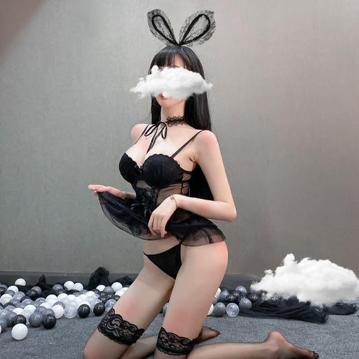 霏慕情趣内衣女装透明钢托塑身棉垫裙 商品图9