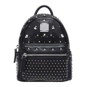 MCM/MCM 女士黑色牛皮双肩包 6SVE71