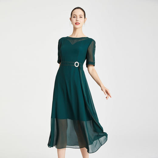 RF8B5斯尔丽瑟俪2021年春夏季上新简约收腰修身短袖连衣裙 商品图2