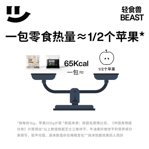 【轻食兽】零食饱腹代餐纤维酥脆饼干+芝士口味 商品图4