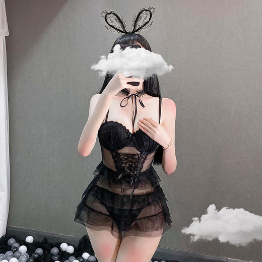 霏慕情趣内衣女装透明钢托塑身棉垫裙 商品图7