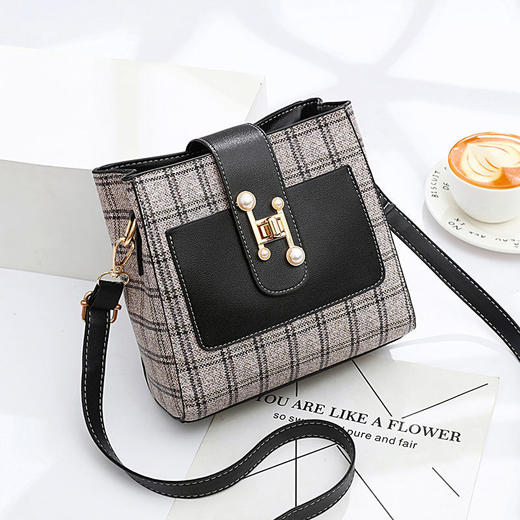 鳄鱼包包女新款潮韩版时尚单肩女包百搭单肩斜挎包女士水桶包 商品图2