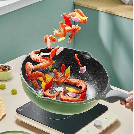 炊大皇不粘锅30cm竹青石超轻锅CG30ZQ-1 商品图1