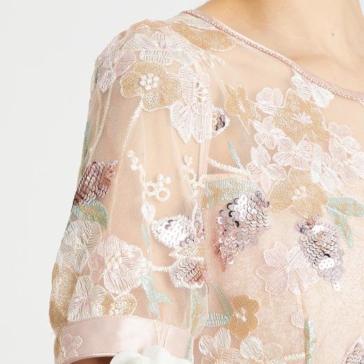 LF8A1斯尔丽瑟俪2021年高端甜美优雅精致刺绣女士连衣裙 商品图4