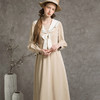 famecoco范可儿学院风连衣裙女秋灯笼袖收腰a字长裙F216FA021 商品缩略图0