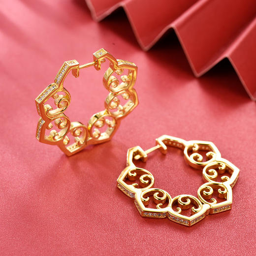 【采购专享】宫里的世界&BYJ 如意美满耳环 商品图0