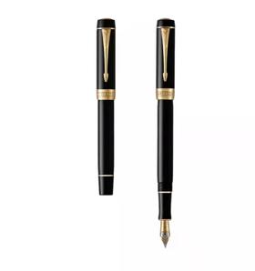 6F PARKER派克 世纪纯黑金夹墨水笔