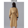 VIMAGE/纬漫纪秋季新款经典翻领长款显瘦百搭大气风衣女外套V1404009D 商品缩略图3
