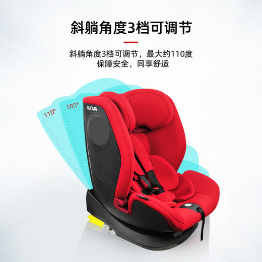 AVOVA德国车载儿童安全汽车座椅宝宝婴儿9个月-12岁可斜躺大旋风 商品图3