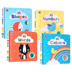 Baby Touch 触摸书系列4本 英文原版 Numbers Colours Shapes Words 颜色 数字 形状 单词 英文版幼儿英语启蒙读物 亲子共读