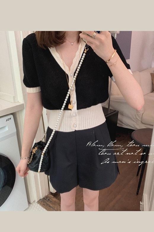 金蘑菇菇【小纽扣短裤】断码特价XS 日常通勤刚需～侧开叉好显瘦哦～ 商品图5