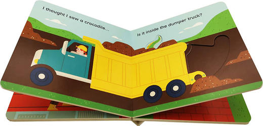 我好像看到了一只鳄鱼 英文原版绘本 I thought I saw a Crocodile 躲猫猫游戏互动操作纸板书 儿童英语启蒙读物 英文版原版书籍 商品图1