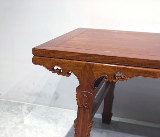 红桥红  家具严选  缅甸花梨（大果紫檀）【282上博 插肩榫大画案】 商品图5