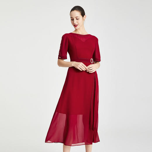 RF8B5斯尔丽瑟俪2021年春夏季上新简约收腰修身短袖连衣裙 商品图3