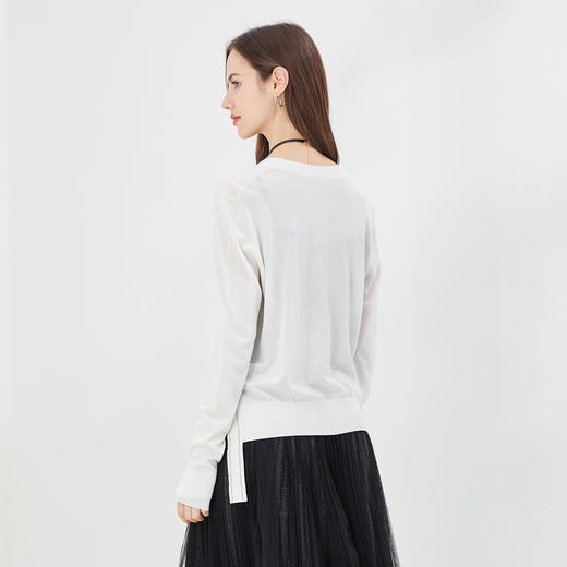 RF6A4斯尔丽瑟俪2021年春季上新开衫个性侧边系带女士外套针织衫 商品图1