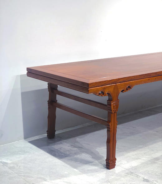 红桥红  家具严选  缅甸花梨（大果紫檀）【282上博 插肩榫大画案】 商品图4