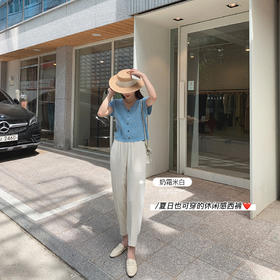 【金蘑菇菇 不加班休闲西裤】休闲垂感九分西裤,显腿直!