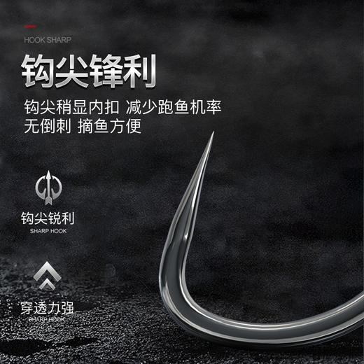 尖峰系列袖鱼钩散装无倒刺 50枚 商品图1
