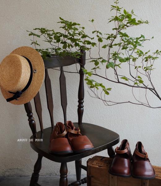 Diu棕/深红棕/黑牛皮手工鞋 商品图4