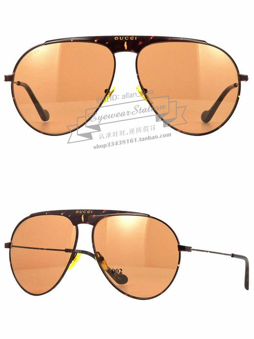Gucci 飞行员太阳镜21年新款GG0908S霸气阳刚无敌帅 商品图4