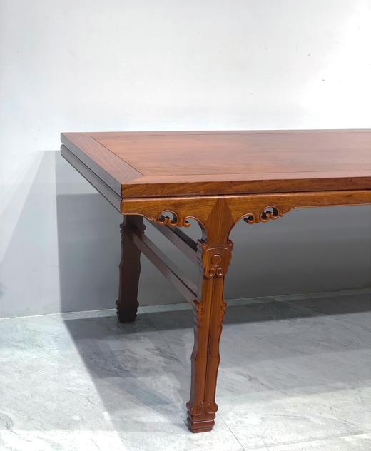 红桥红  家具严选  缅甸花梨（大果紫檀）【282上博 插肩榫大画案】 商品图3