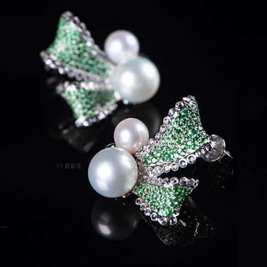 【幸福飞来】蝴蝶结珍珠耳钉-ZZ12012080 商品图2