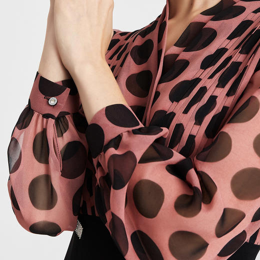 LF8A3斯尔丽瑟俪2021春季上新波点气质假两件连衣裙 商品图3