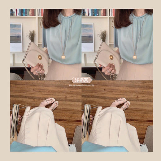 金蘑菇菇【小纽扣短裤】断码特价XS 日常通勤刚需～侧开叉好显瘦哦～ 商品图0