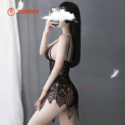 霏慕情趣内衣女装透视诱惑水溶蕾丝波西米亚镂空性感睡裙 商品图2