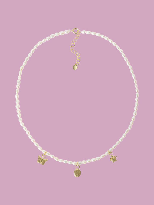 北京仓丨Wilhelmina Garcia-Three Charm Pearl-珍珠 项链［西班牙设计师］ 商品图1