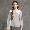 Famecoco范可儿荷叶领衬衫女秋灯笼袖甜美减龄衬衣F216BH019 商品缩略图3