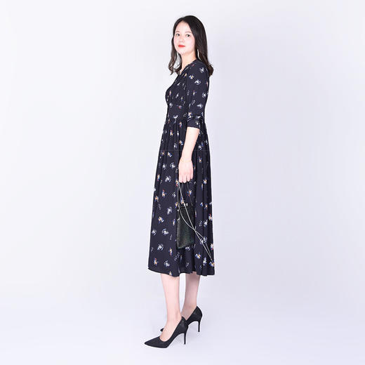SAINT L’UCK/圣媛新款中长款印花雪纺连衣裙SA220L30 商品图2