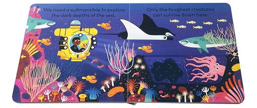 小小世界3册 纸板机关抽拉 英文原版绘本 Little World Under the Sea 海底世界 英文版幼儿英语早教启蒙纸板书 亲子共读 进口书籍 商品图1