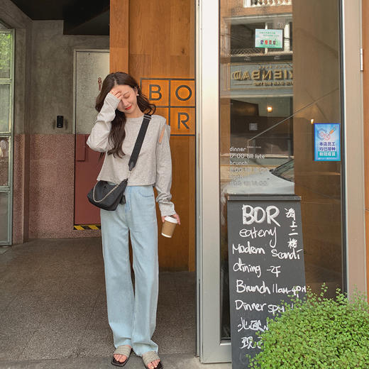 【金蘑菇菇 orange ocean天丝牛仔裤】修腿型复古直筒休闲萝卜裤 商品图2