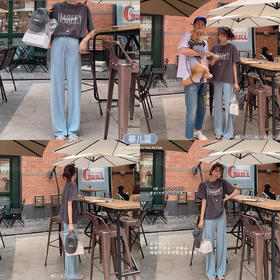 不退不换 介意慎拍！婴儿蓝S【金蘑菇菇 铜氨丝垂垂裤】高腰垂感宽松薄款拖地休闲长裤显腿长