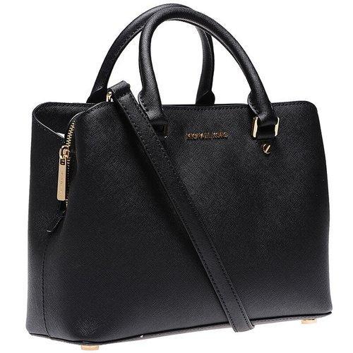 MichaelKors/迈克·科尔斯女士Saffiano皮革单肩斜挎手提包30S6GS7S2L黑色 商品图2