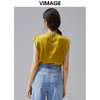 VIMAGE/纬漫纪夏季新款女装飞袖纯色简约优雅小上衣VC2113220 商品缩略图3
