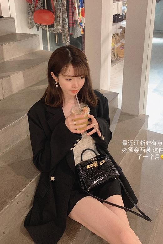 不退不换  今日特价 【金蘑菇菇 中古西装】vintage复古调调夏季薄款韩版网红休闲西服 商品图5