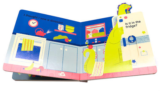 我好像看到了一只恐龙 英文原版绘本 I thought I saw a Dinosaur 躲猫猫游戏互动操作纸板书 儿童英语启蒙早教认知 英文版进口书 商品图2