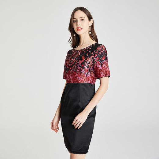 QF85A斯尔丽2021年春季上新奢华气质刺绣珠片连衣裙 商品图2