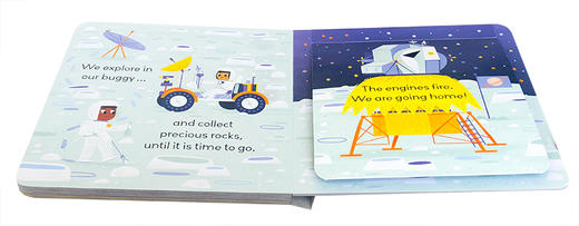 小小世界 去月球 英文原版 Little World To the Moon 英文版 抽拉机关书 幼儿互动纸板游戏书 进口原版英语书籍 商品图1