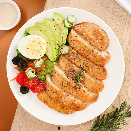 【满200-100】圣农霸气黑椒鲜香原味香煎鸡胸肉健身代餐鸡排100g*2包 商品图4