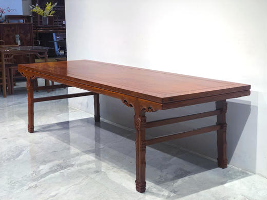 红桥红  家具严选  缅甸花梨（大果紫檀）【282上博 插肩榫大画案】 商品图8