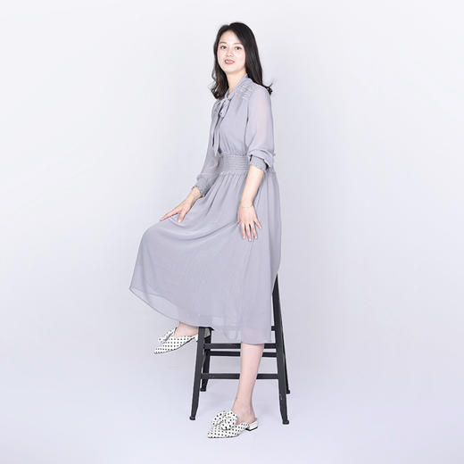 圣三利女装夏季中长款雪纺连衣裙SL2117158 商品图1