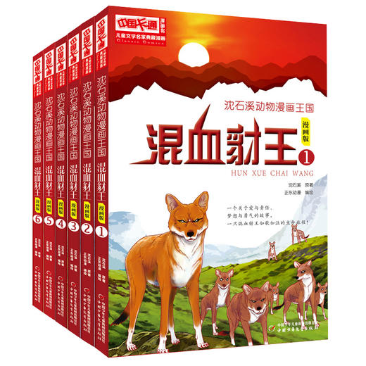 儿童文学名家典藏漫画·沈石溪动物漫画王国——混血豺王6册漫画版  适读年龄6-15岁 商品图0